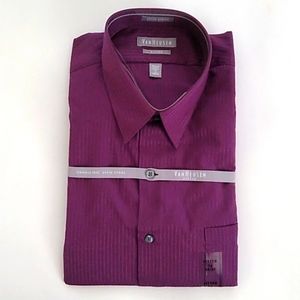Van Heusen Mens Long Sleeve Shirt  Dusty Violet Sz 16 34/35 New